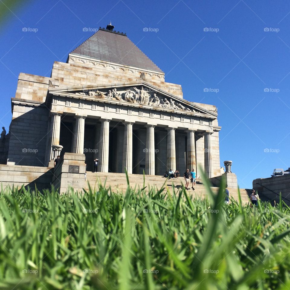 Shrine of Remembrance on a sunny day 