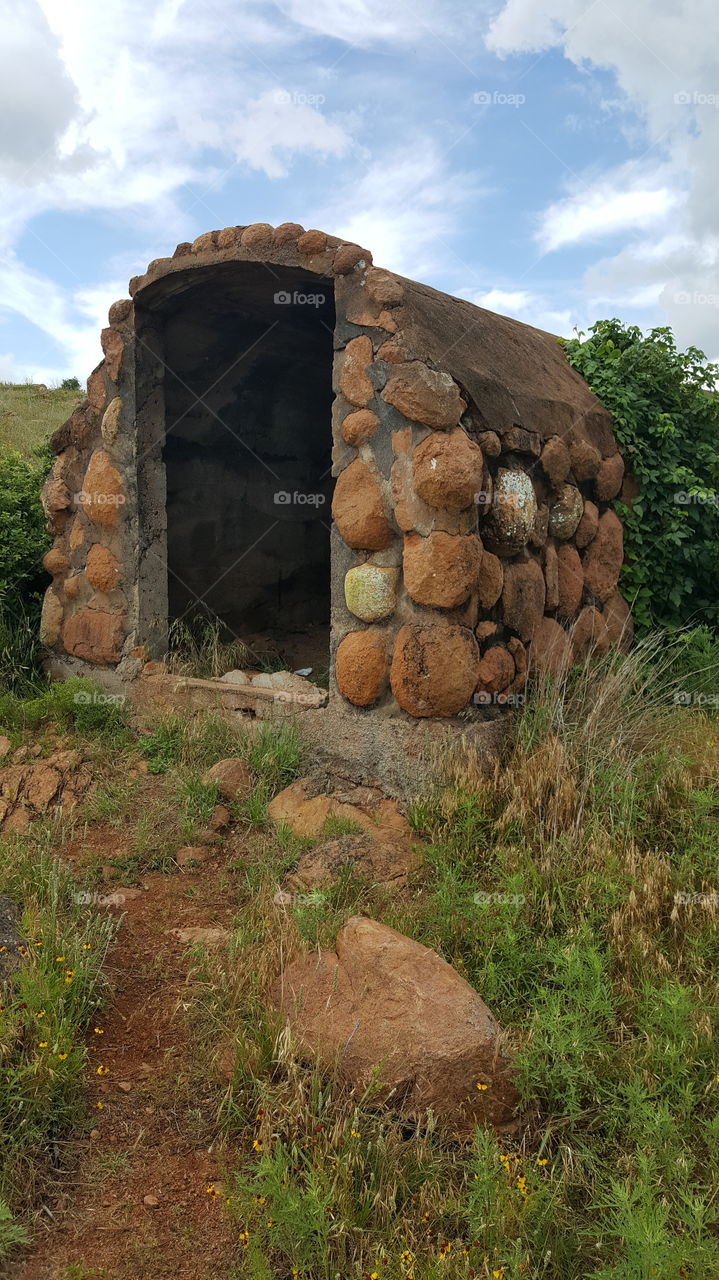 cobblestone storage in the wildlife refuge Indiahoma Oklahoma