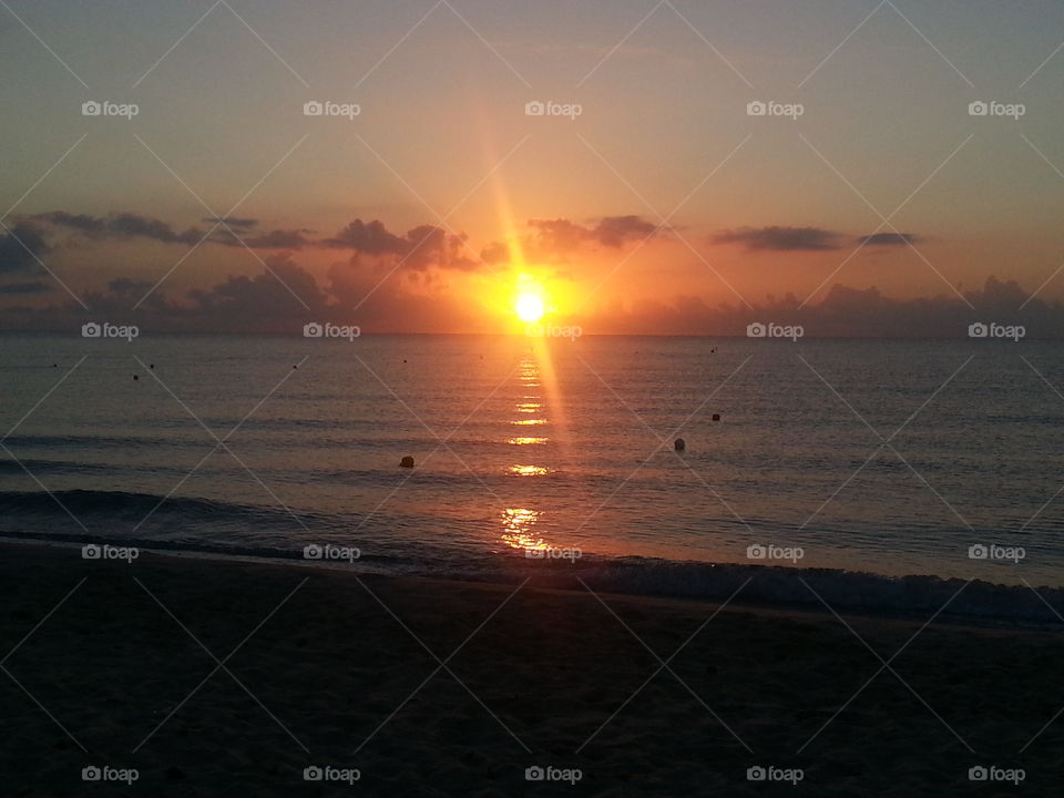 sunrise in costa rei. sardinia island