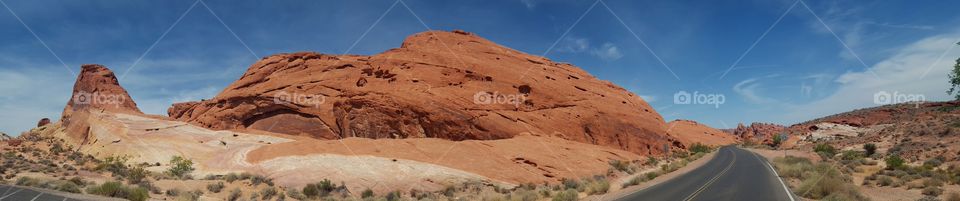 Panoramic view of rock formations