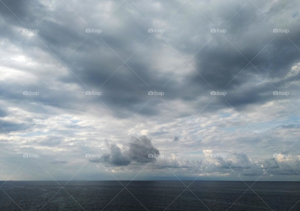 Cloudscape on the sea