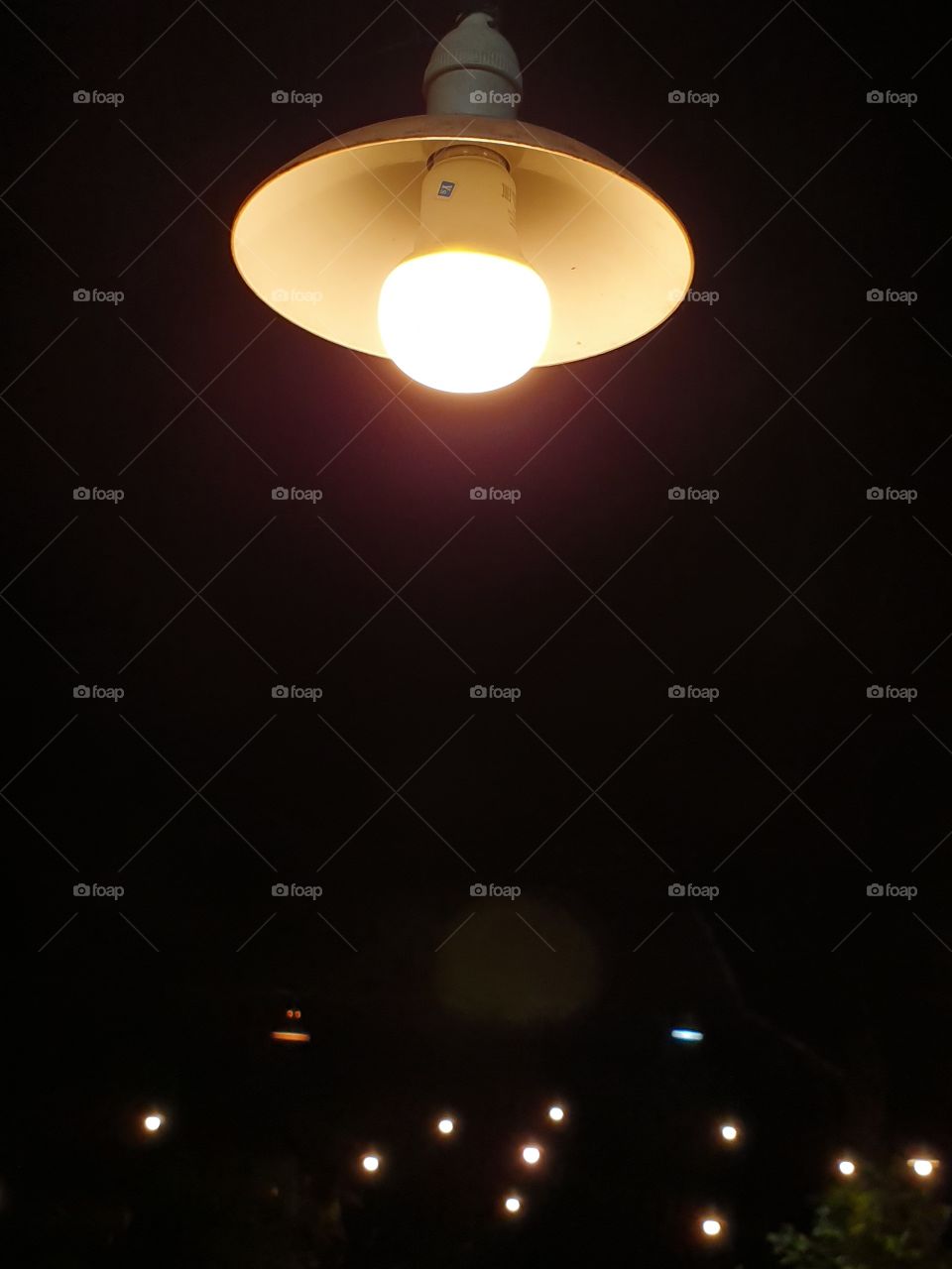 chandelier in the back garden