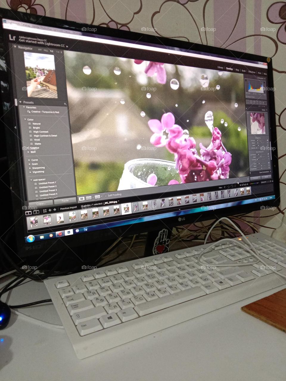 computer photoshop flowers