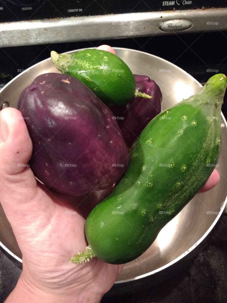 a big handful of veggies