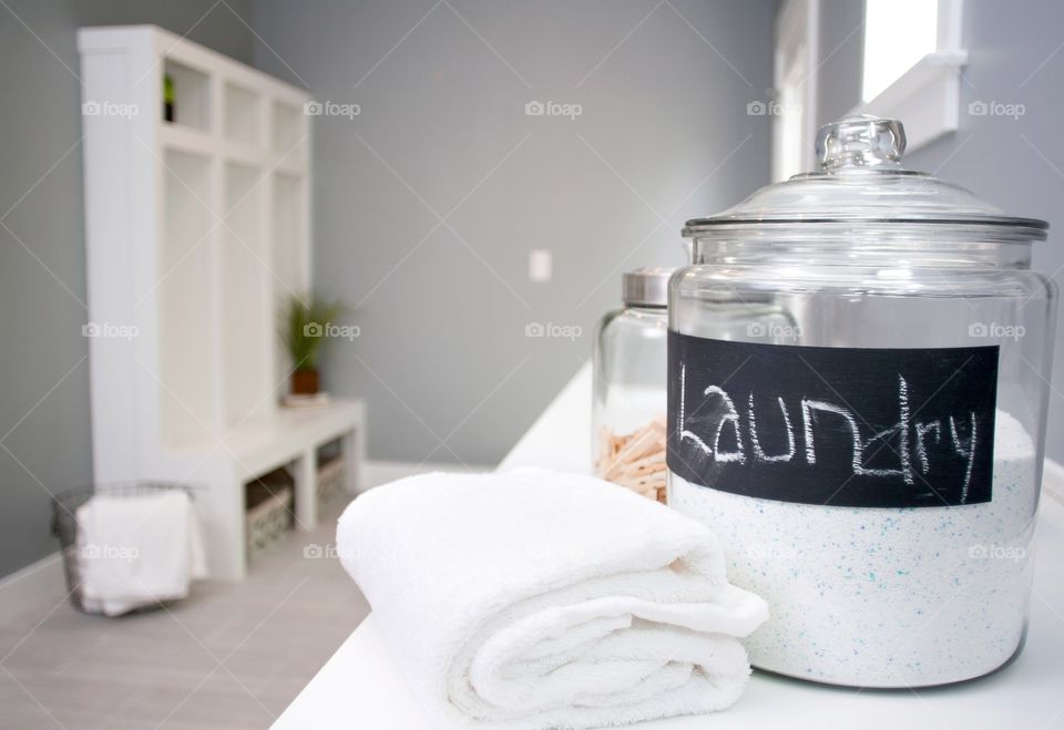 White laundry room