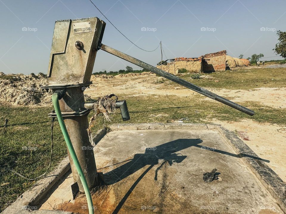 Indian Handpump to pull out water from base of the earth