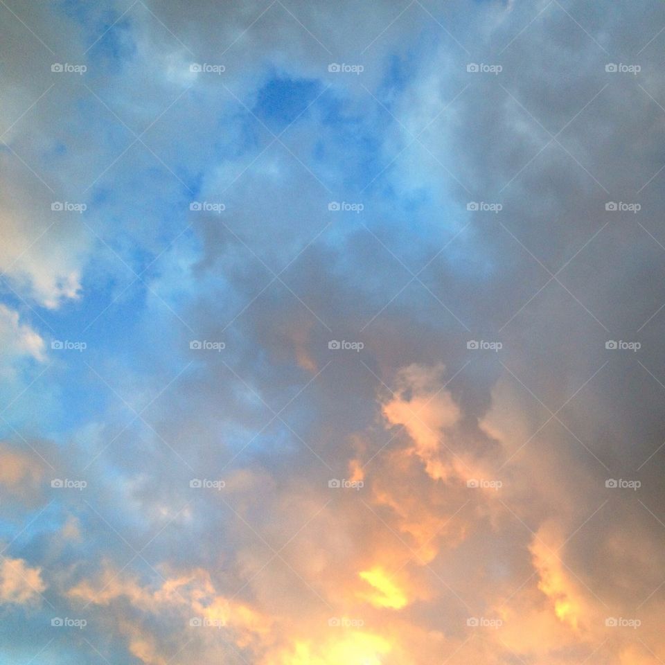 looking up weather clouds blue by omiata