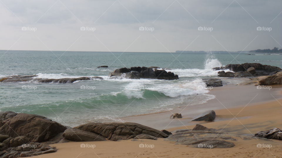 stormy day at the beach