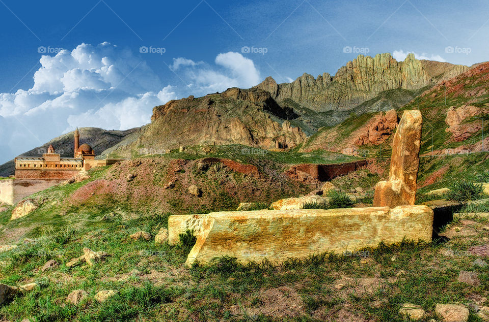 Ishak Pasha Palace From the old cemetery