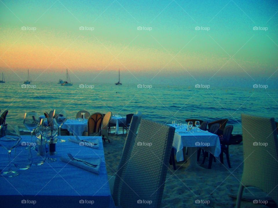 Dinner on the beach
