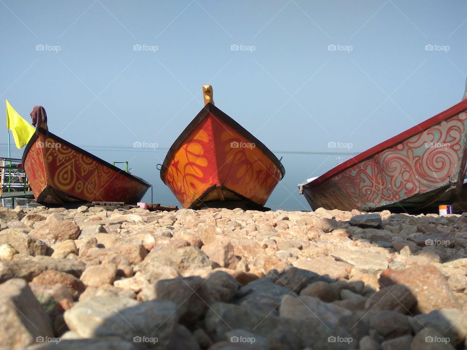Lake side Boats , Beautiful view of Boat