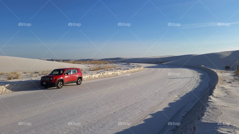 Scarlett. Red Renegade in White Sands National Park, NM