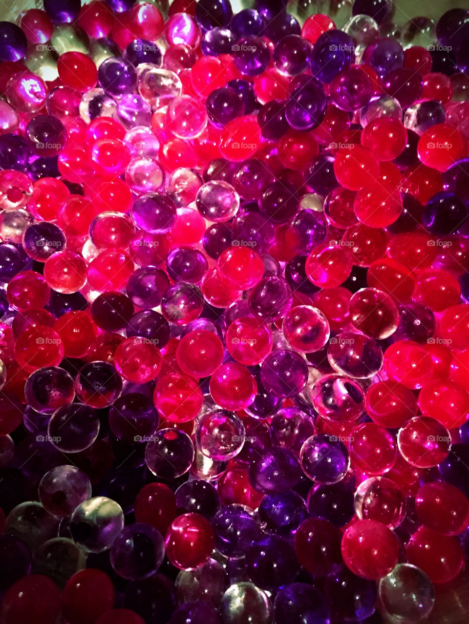 Pink and purple beads