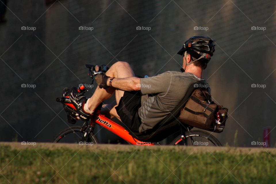 Man riding a bicycle