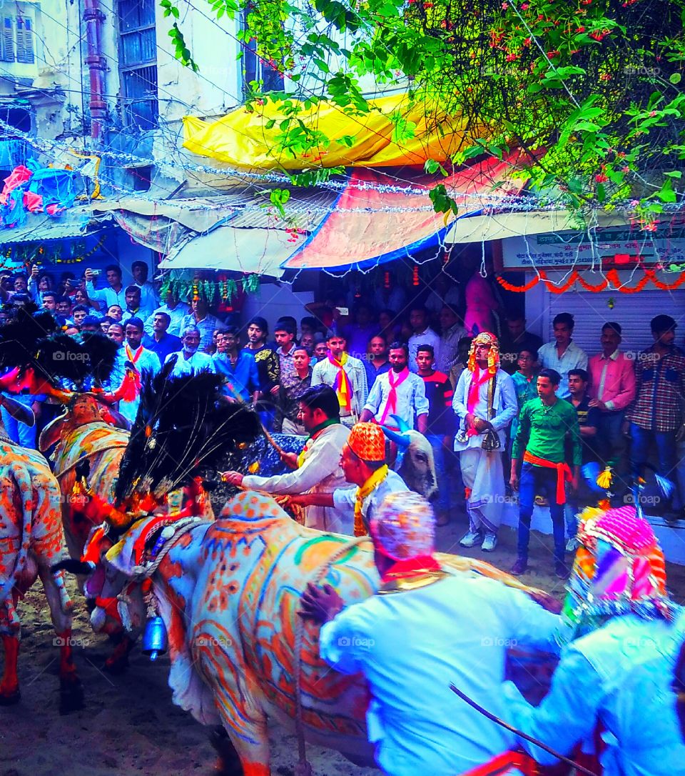 latest Diwali celebration photo of Nathdwara a holy city of Rajasthan.