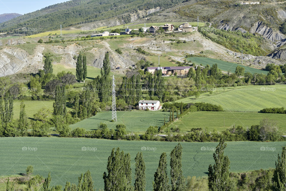 High angle view of landscape