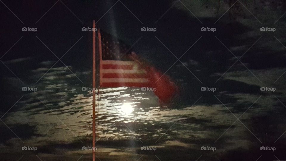 Old Glory by Moonlight, Lake of the Ozarks