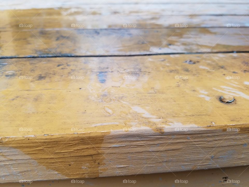 Rain on wood
