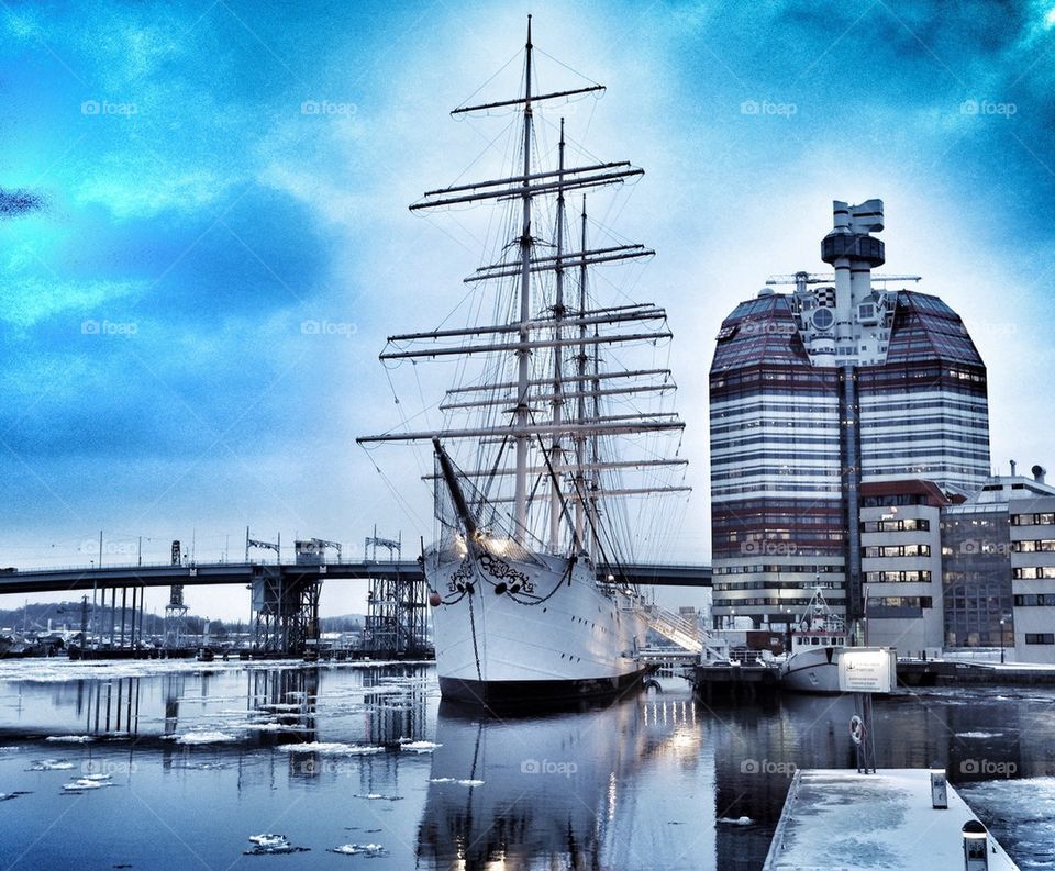 Tallship in Winter. 