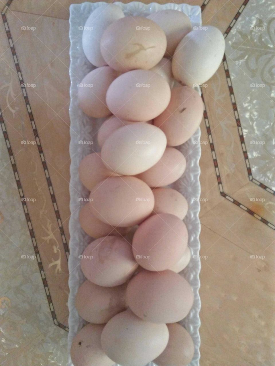 Beautiful white eggs.