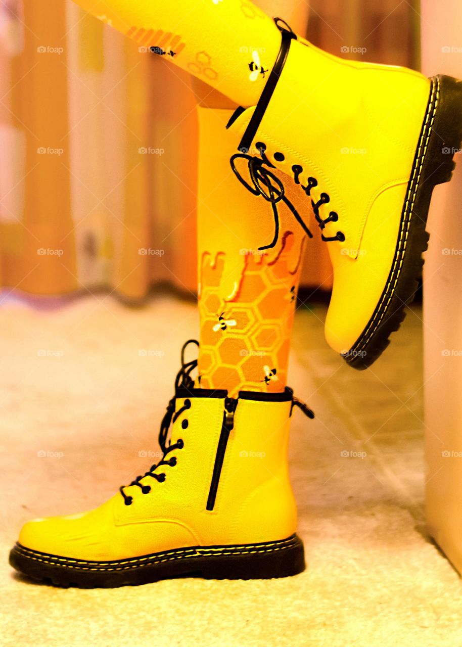 Modern Yellow Boots