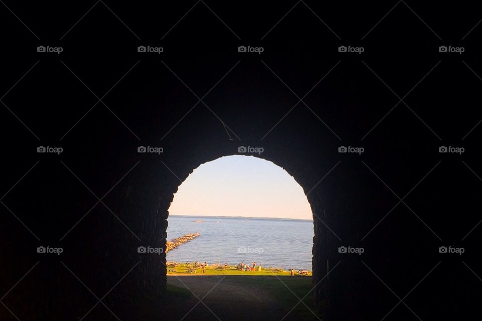 Beach tunnel