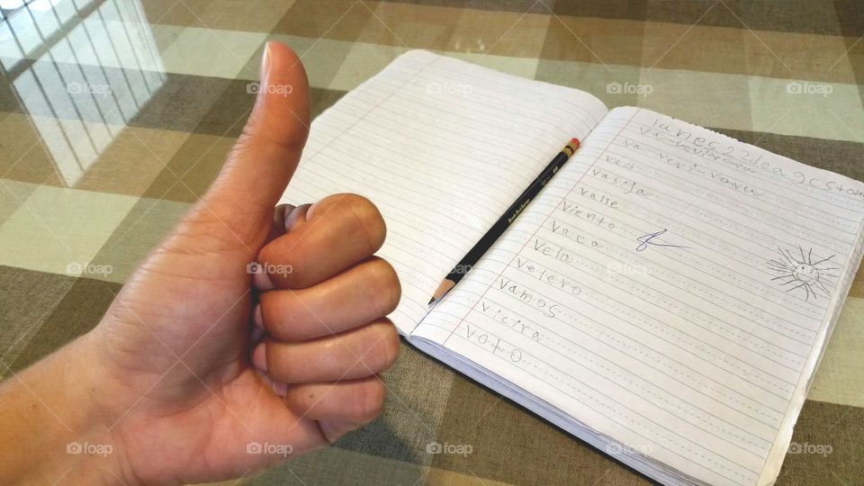 Approving my kid school work