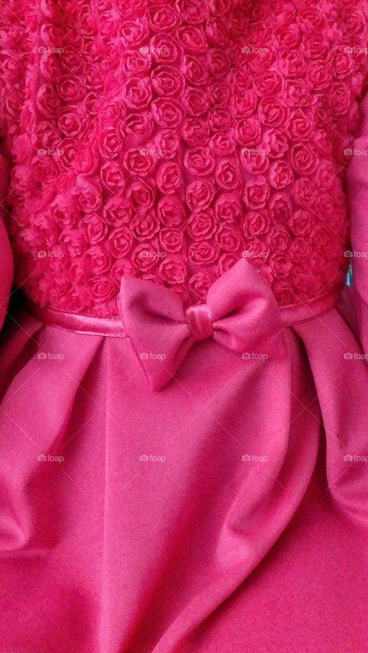 Pink dress with bow