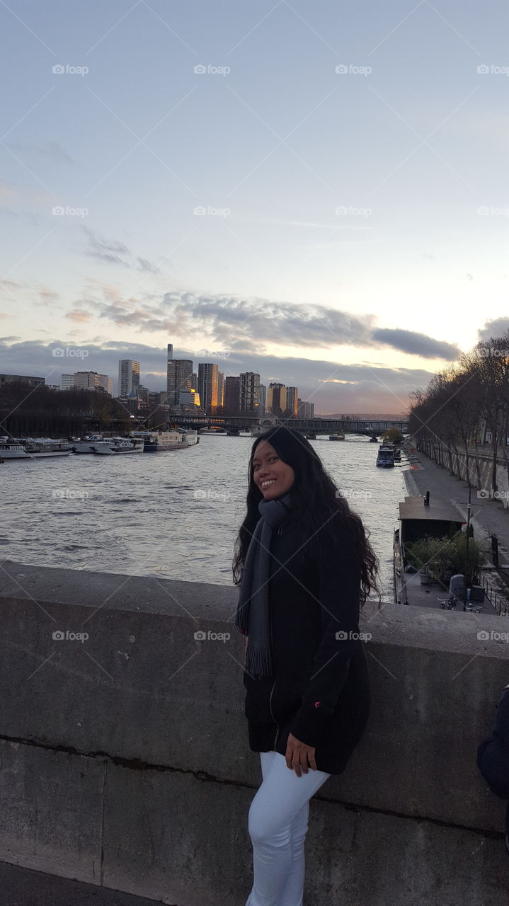 vacation in winter season and experienced to see the river in Paris France