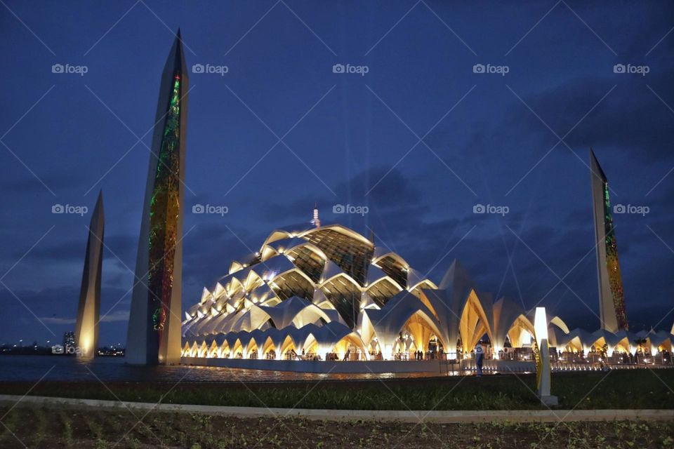 Mosque in the night