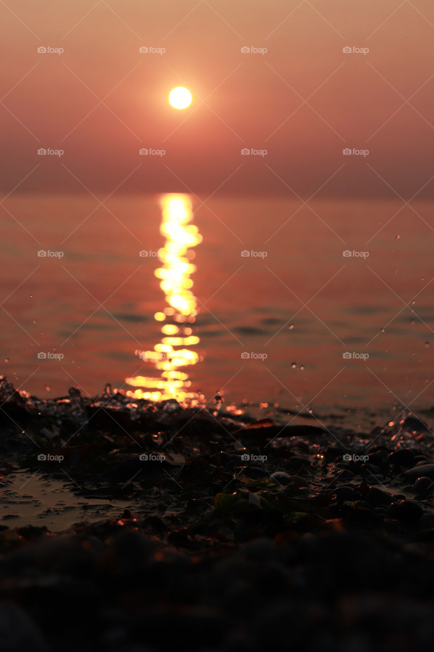 Sunset over the ocean