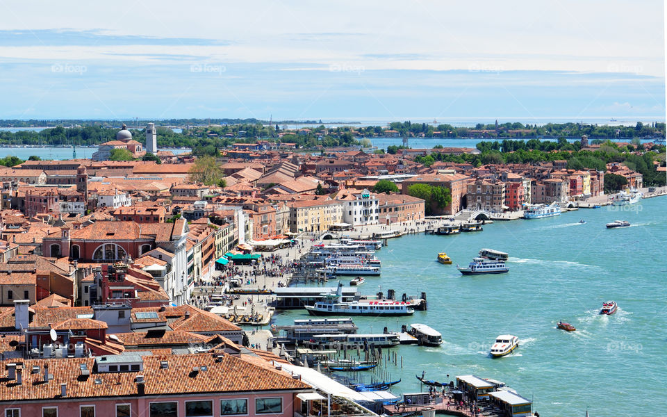 Roof top view on Venice, Italy 