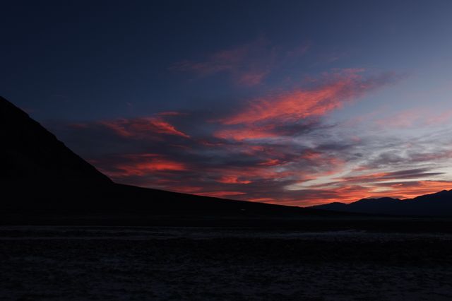 Sunset over a desert