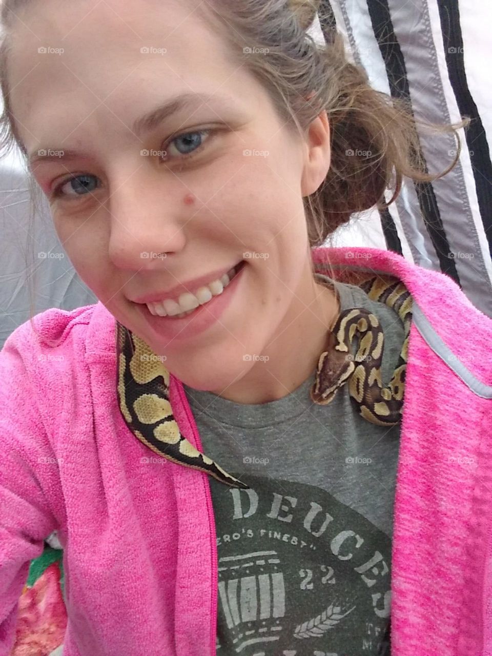 my snake, Scarlett and I