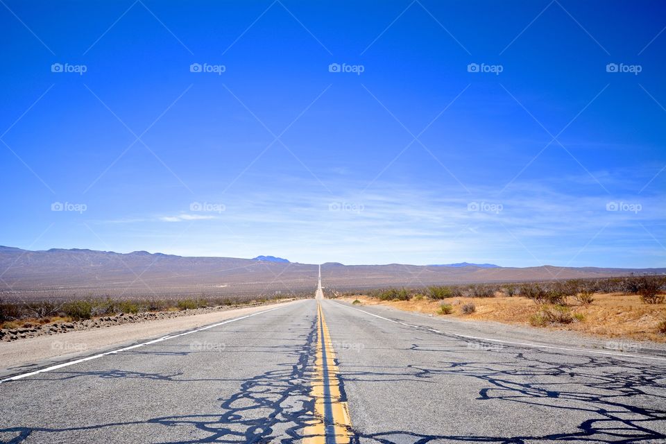 The road to eternity... Road leading to Death Valley in California 