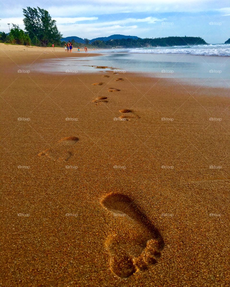 Beach, Sand, Seashore, Footprint, Surf