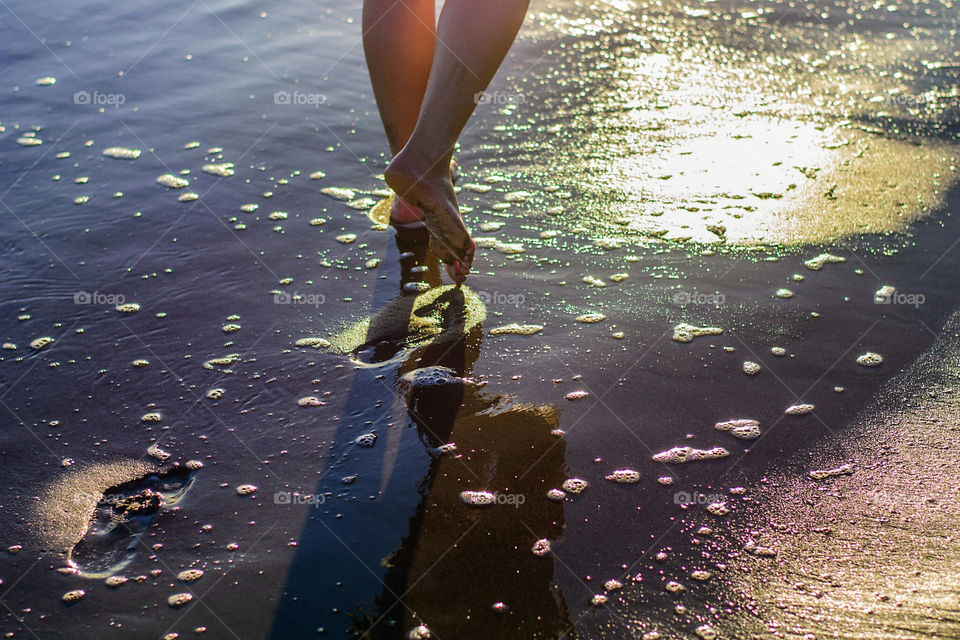 foot prints in the sand