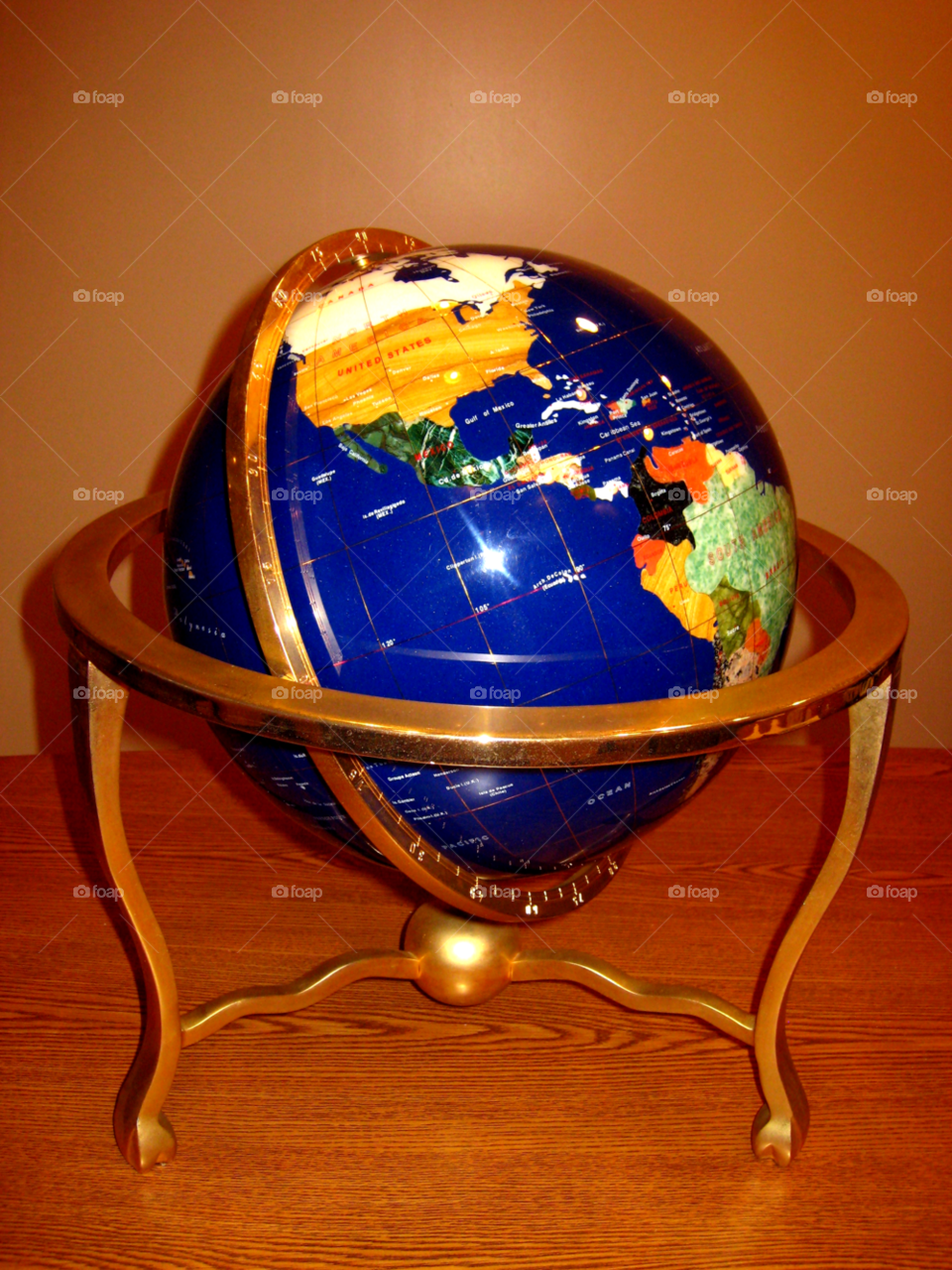 globe world gemstone by vincentm