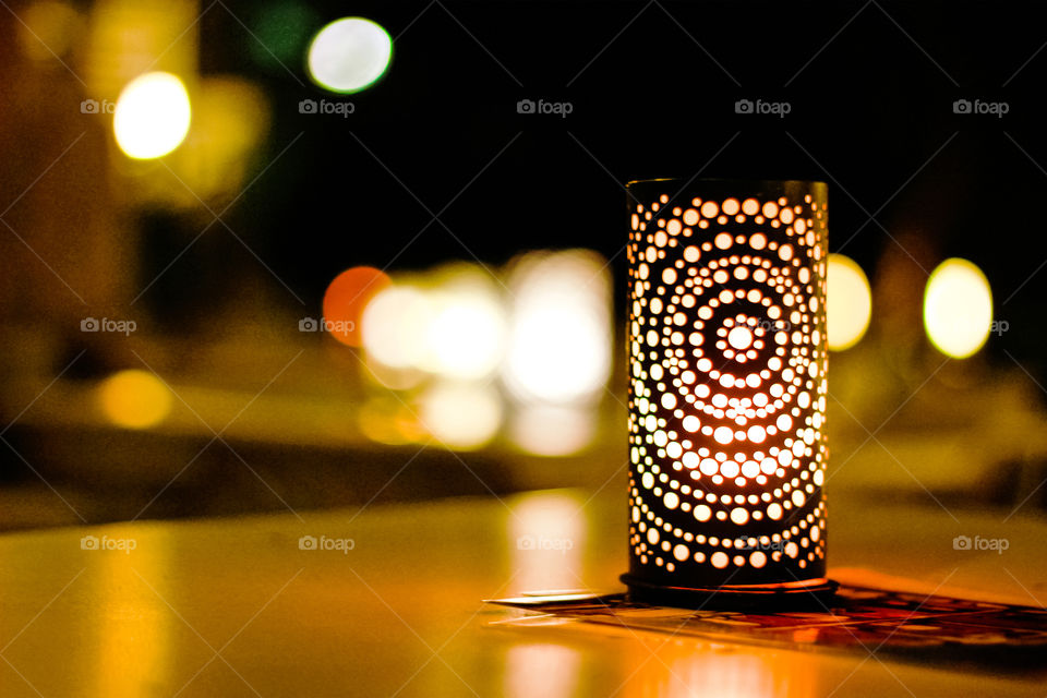Artificial light - a light wax candle
