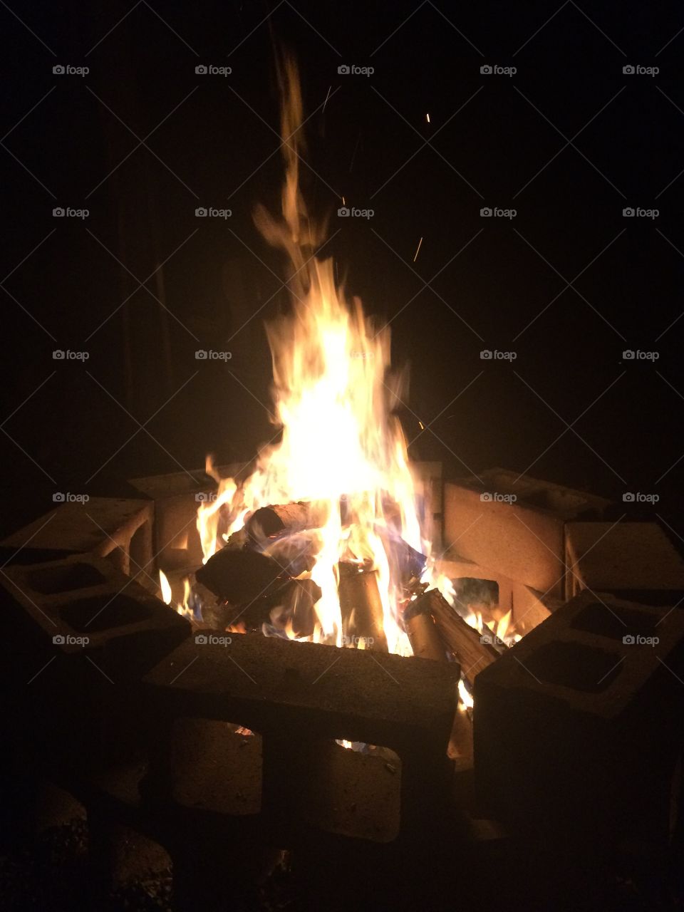 Relaxing by the fire 