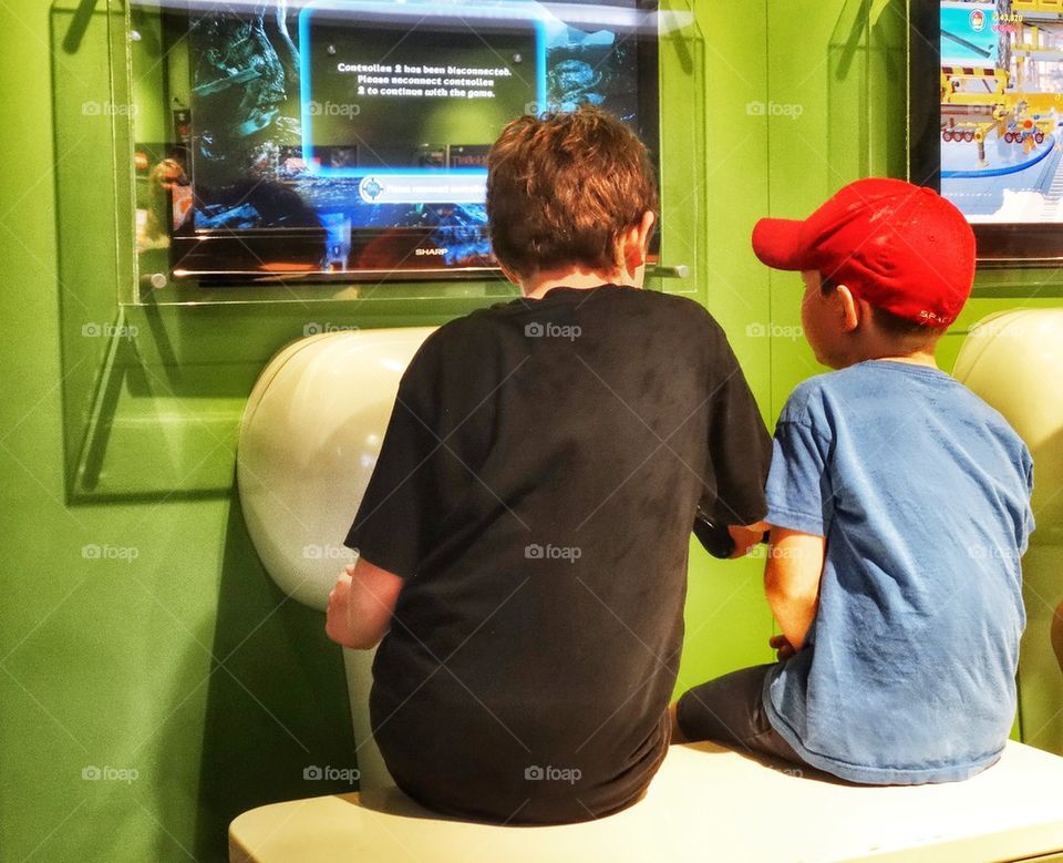 Boys Playing Videogames

