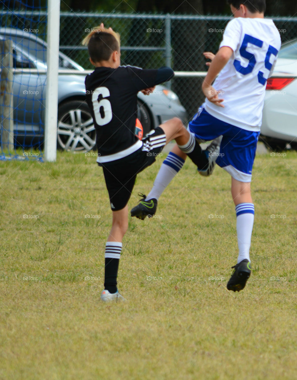 That hurt! It’s soccer time! 
