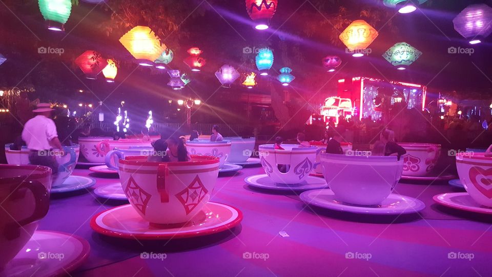 teacups at Disneyland