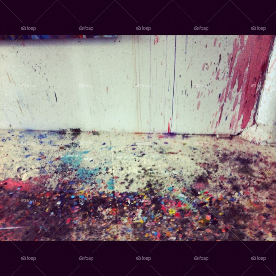 Splashed paint