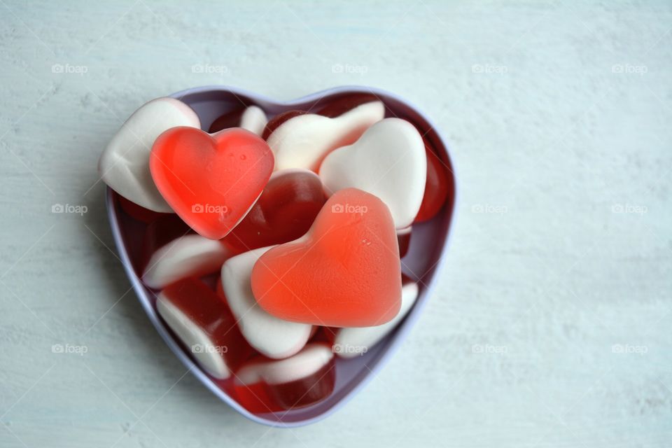 candy jelly beans hearts