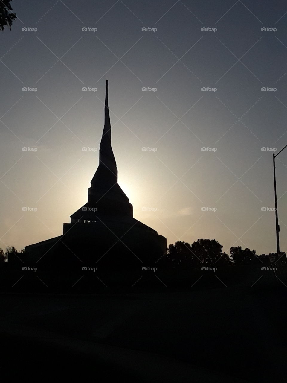 Community of Christ Temple Independence Missouri Morning Silhouette