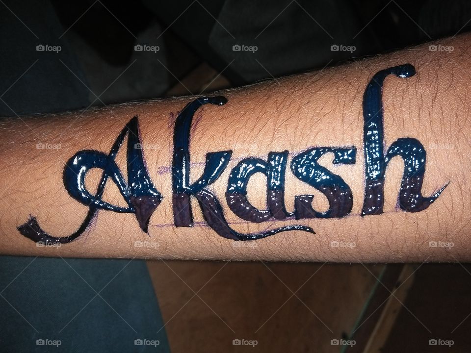 akash name tattoo