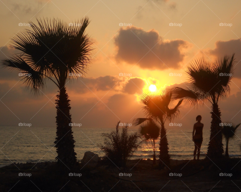 cyprus sunset beach palmtree holiday beautiful cyprus by hannahmarie24