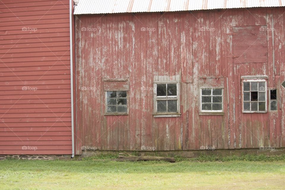 Side of weathered barn