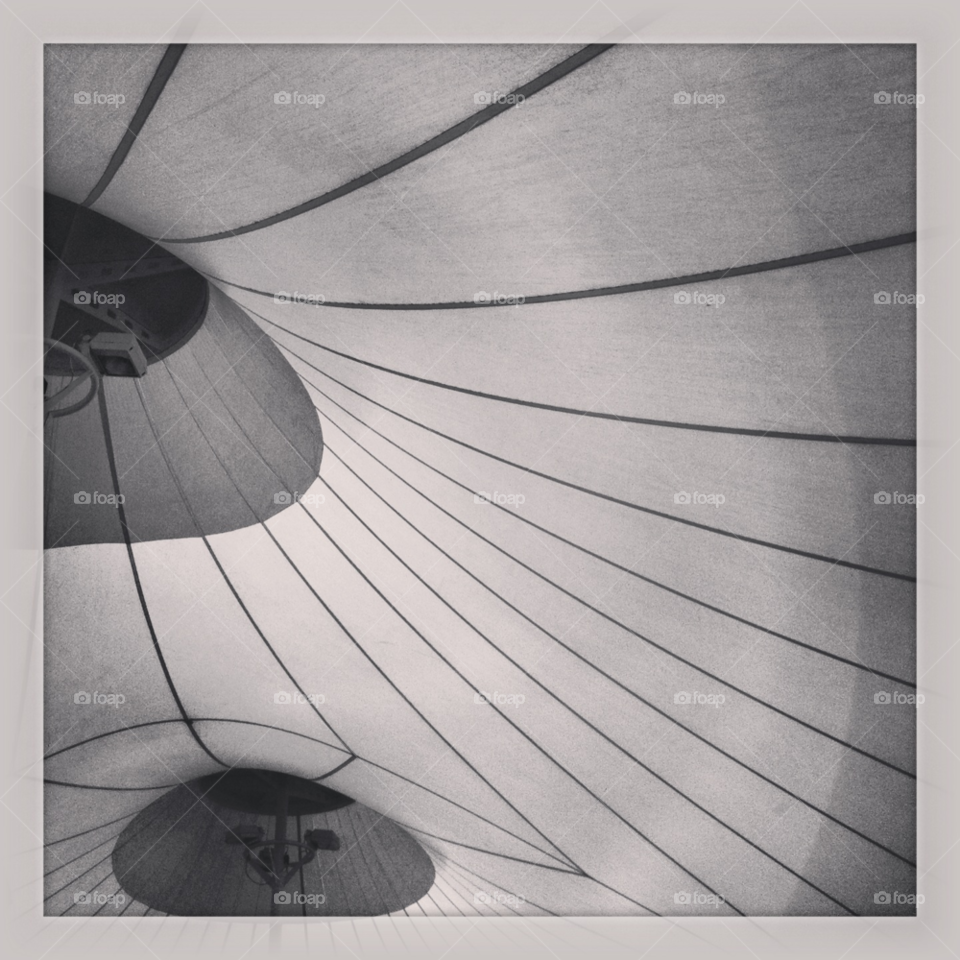 black and white inside space tent by kayeg82